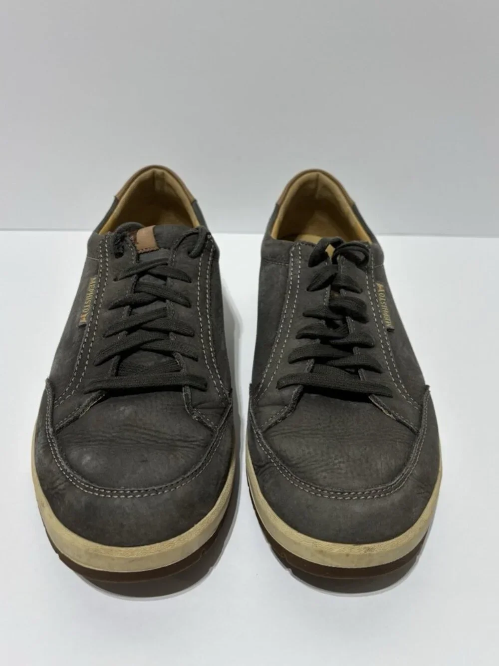Mephisto Men’s Ludo Gray Leather Sneakers, Size 9.5 M